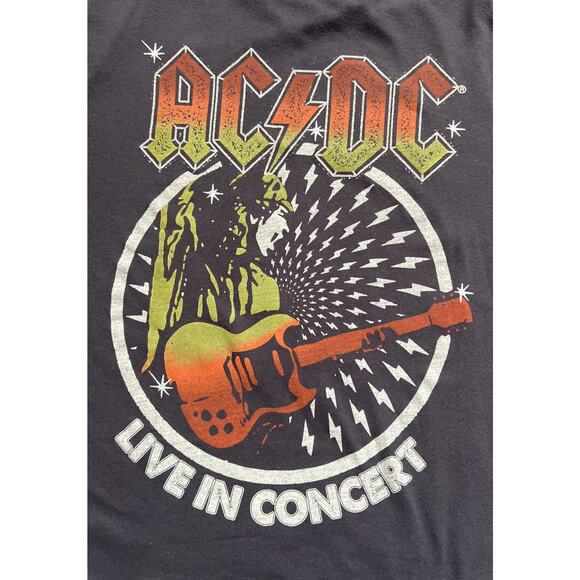 AC/DC Let There Be Rock Tour 77 Long Sleeve T-Shirt Unisex XL Long Gray Band Tee - Picture 10 of 10